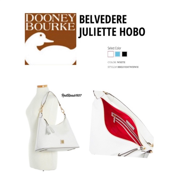 ❤️ Dooney & Bourke White Juliette Hobo NWT! - Picture 15 of 16